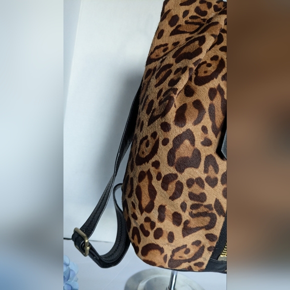 Aimee Kestenberg Tamitha backpack in leopard print calf hair & Black leather - Picture 10 of 13